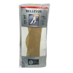 Your Sixth Sense BELLEVUE Satin Sheer, One Size Fits Most 3 Pairs Knee High Pack